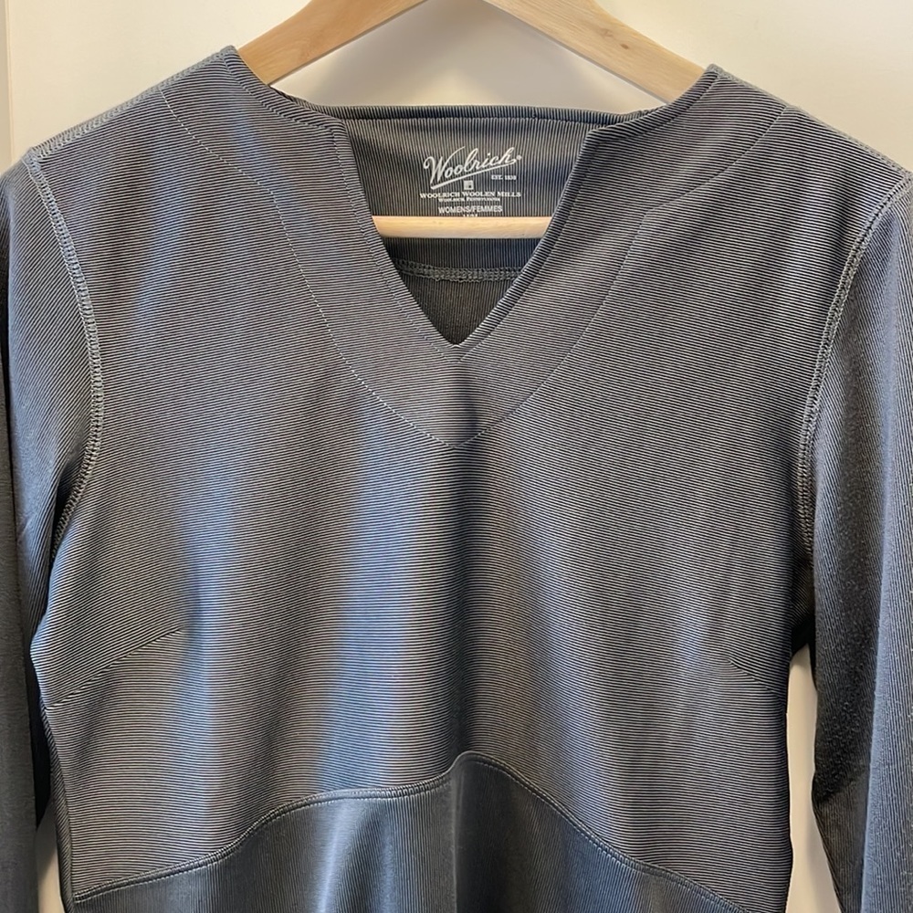 SzM Woolrich Long Sleeve Slim Fit Charcoal Grey Performance Shirt NWT - Picture 3 of 8